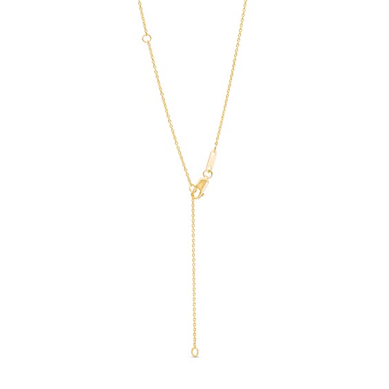 Garnet and Diamond Accent Frame Pendant in 10K Gold