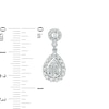 Thumbnail Image 1 of Marilyn Monroe™ Collection 1 CT. T.W. Pear-Shaped Multi-Diamond Frame Drop Earrings in 10K White Gold