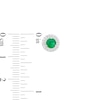 Thumbnail Image 2 of Emerald and Diamond Accent Frame Charm in 10K White Gold