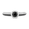 Thumbnail Image 4 of Enchanted Disney Villains Cruella 1 CT. T.W. Black and White Diamond and Garnet Engagement Ring in 14K White Gold