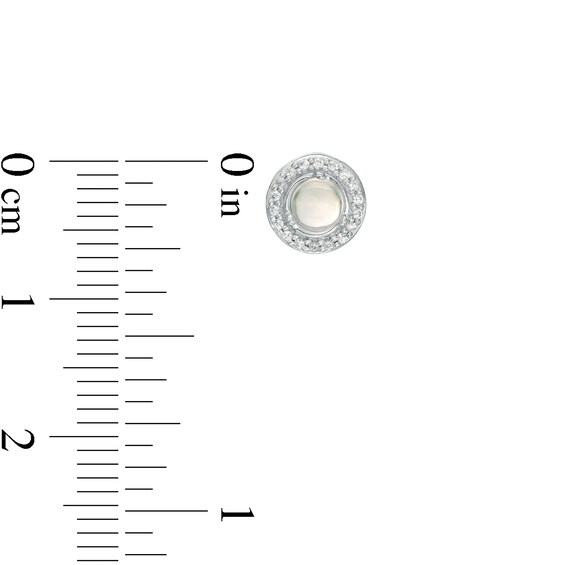 Opal and Diamond Accent Frame Charm in 10K White Gold