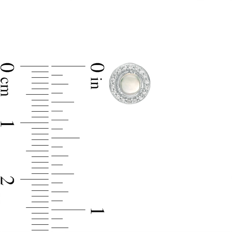 Main Image 3 of Opal and Diamond Accent Frame Charm in 10K White Gold