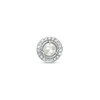 Thumbnail Image 1 of 4.0mm Button Freshwater Cultured Pearl and Diamond Accent Frame Charm in 10K White Gold