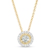 Thumbnail Image 1 of Aquamarine and Diamond Accent Frame Pendant in 10K Gold