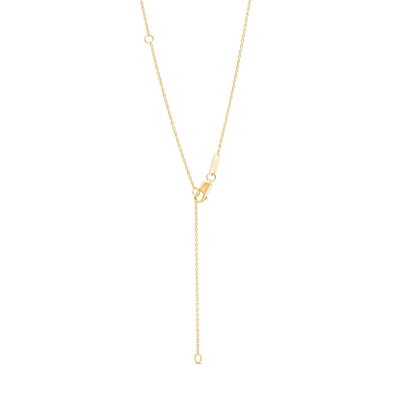 Main Image 2 of Aquamarine and Diamond Accent Frame Pendant in 10K Gold