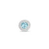 Thumbnail Image 1 of Swiss Blue Topaz and Diamond Accent Frame Charm in 10K White Gold