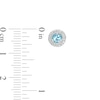 Thumbnail Image 3 of Swiss Blue Topaz and Diamond Accent Frame Charm in 10K White Gold