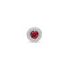 Thumbnail Image 1 of Garnet and Diamond Accent Frame Charm in 10K White Gold