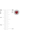 Thumbnail Image 2 of Garnet and Diamond Accent Frame Charm in 10K White Gold