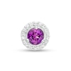 Thumbnail Image 1 of Amethyst and Diamond Accent Frame Charm in 10K White Gold