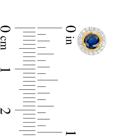 Blue Sapphire and Diamond Accent Frame Charm in 10K Gold