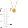 Thumbnail Image 3 of Citrine and Diamond Accent Frame Pendant in 10K Gold
