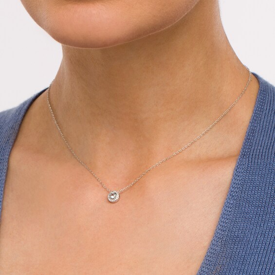 Aquamarine and Diamond Accent Frame Charm in 10K Gold