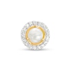 Thumbnail Image 0 of 4.0mm Button Cultured Freshwater Pearl and Diamond Accent Frame Charm in 10K Gold