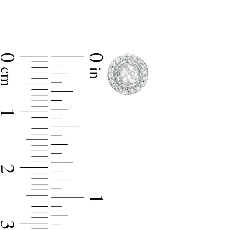 Main Image 2 of White Sapphire and Diamond Accent Frame Charm in 10K White Gold