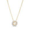 Thumbnail Image 1 of White Sapphire and Diamond Accent Frame Pendant in 10K Gold