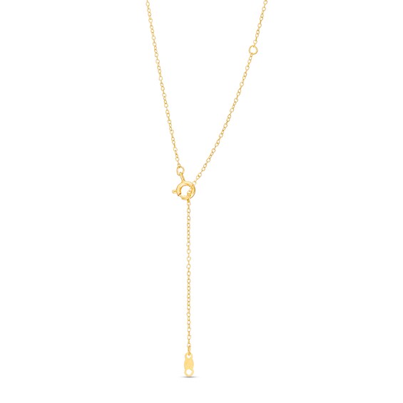 Sapphire and Diamond Accent Frame Pendant in 10K Gold
