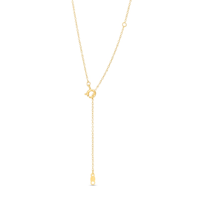 Main Image 2 of White Sapphire and Diamond Accent Frame Pendant in 10K Gold