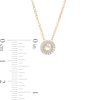 Thumbnail Image 3 of White Sapphire and Diamond Accent Frame Pendant in 10K Gold