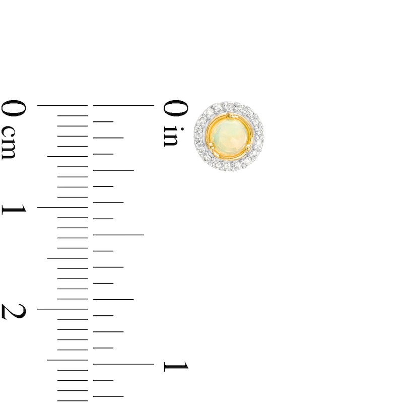 Main Image 3 of Opal and Diamond Accent Frame Charm in 10K Gold