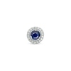 Thumbnail Image 1 of Blue Sapphire and Diamond Accent Frame Charm in 10K White Gold