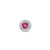 Thumbnail Image 1 of Ruby and Diamond Accent Frame Charm in 10K White Gold