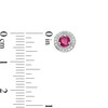 Thumbnail Image 2 of Ruby and Diamond Accent Frame Charm in 10K White Gold