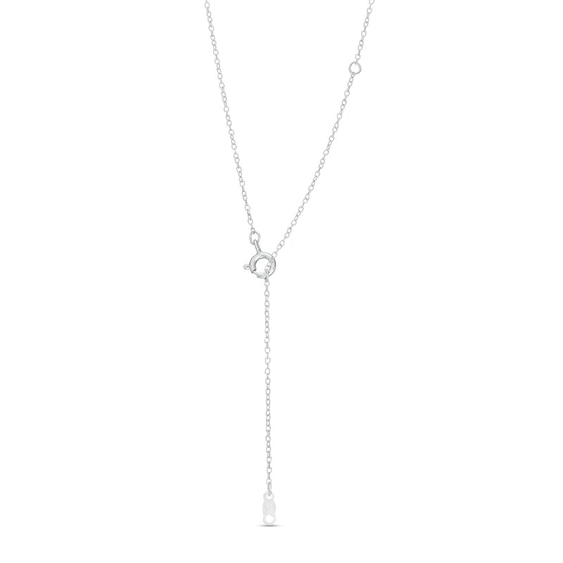 Main Image 2 of Peridot and Diamond Accent Frame Pendant in 10K White Gold