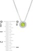 Thumbnail Image 3 of Peridot and Diamond Accent Frame Pendant in 10K White Gold