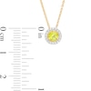 Thumbnail Image 3 of Peridot and Diamond Accent Frame Pendant in 10K Gold