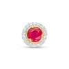 Thumbnail Image 1 of Ruby and Diamond Accent Frame Charm in 10K Gold