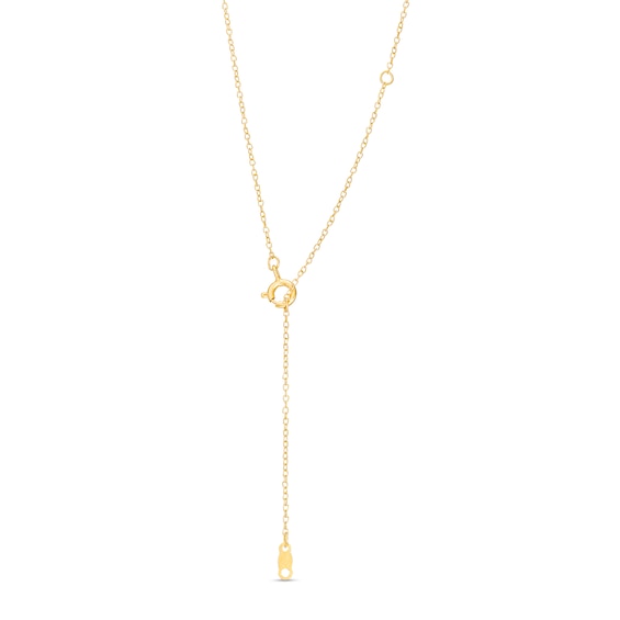 Swiss Blue Topaz and Diamond Accent Frame Pendant in 10K Gold