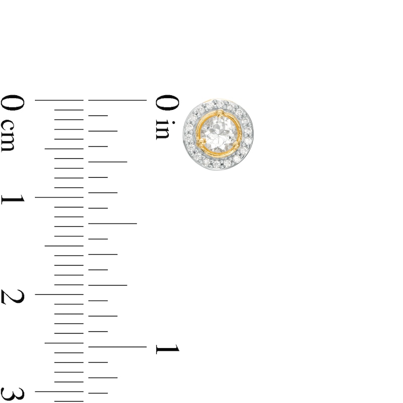 Main Image 3 of White Sapphire and Diamond Accent Frame Charm in 10K Gold