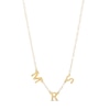 Thumbnail Image 1 of "MRS" Letter Station Necklace in 10K Gold – 17"