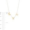 Thumbnail Image 3 of "MRS" Letter Station Necklace in 10K Gold – 17"
