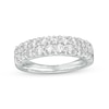 Thumbnail Image 1 of 1-1/2 CT. T.W. Certified Lab-Grown Diamond Double Row Anniversary Band in 14K White Gold (F/VS2)