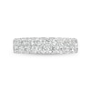Thumbnail Image 3 of 1-1/2 CT. T.W. Certified Lab-Grown Diamond Double Row Anniversary Band in 14K White Gold (F/VS2)