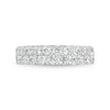 Thumbnail Image 2 of 1-1/2 CT. T.W. Certified Lab-Created Diamond Double Row Anniversary Band in 14K White Gold (F/VS2)