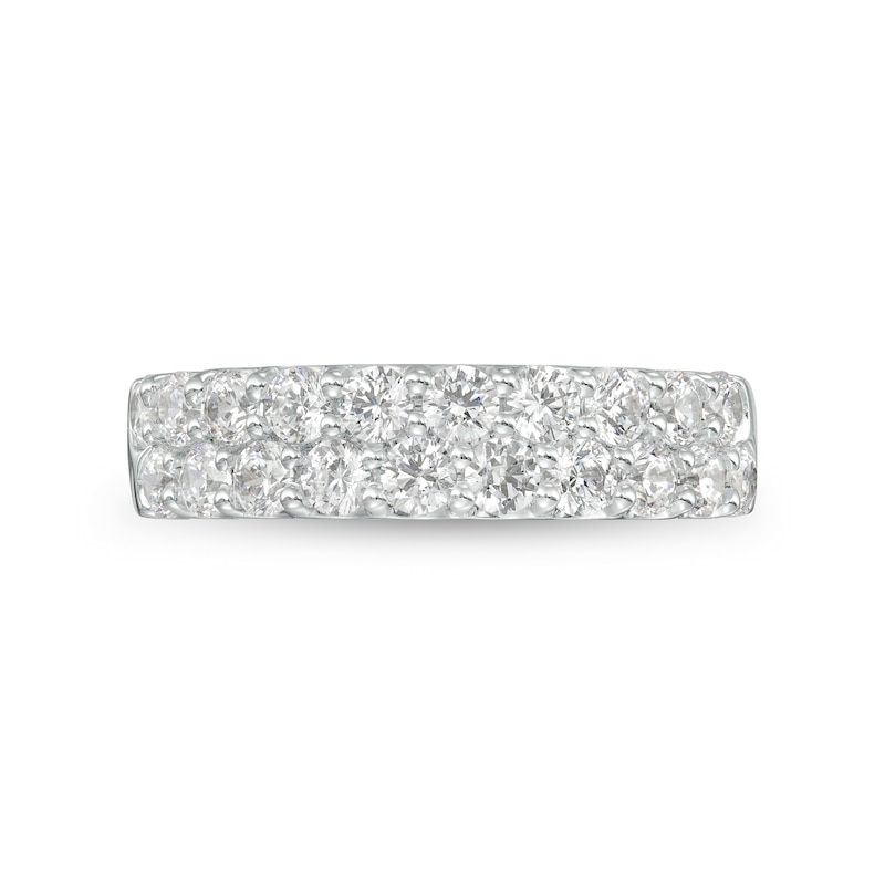 1-1/2 CT. T.W. Certified Lab-Created Diamond Double Row Anniversary Band in 14K White Gold (F/VS2)