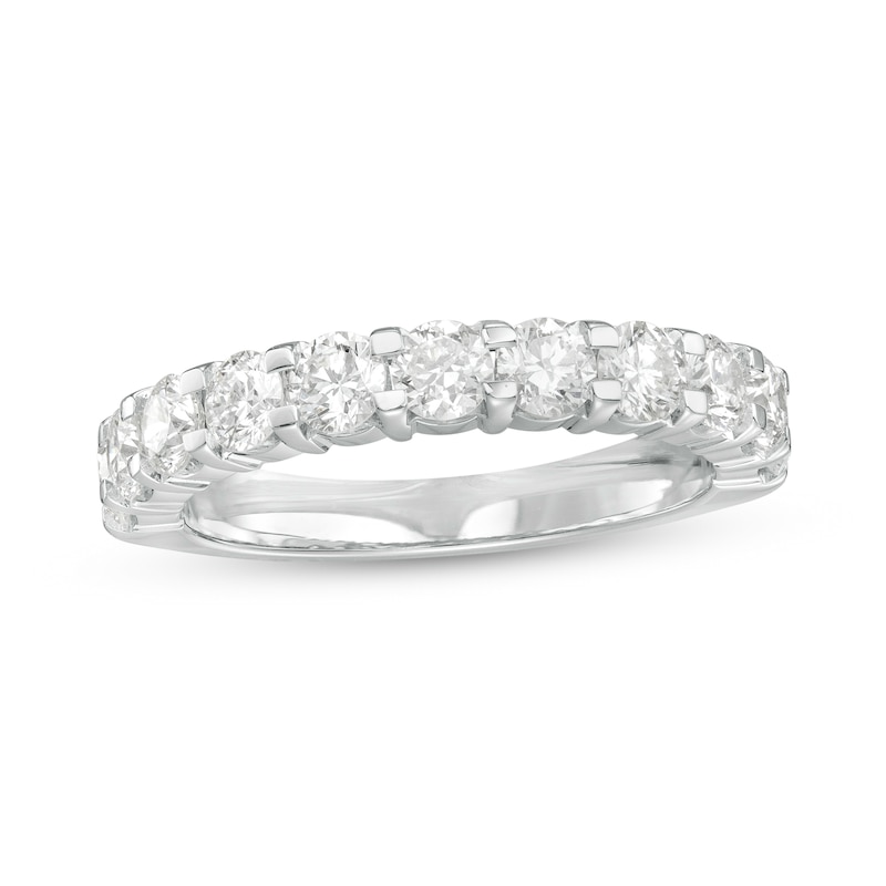 1 CT. T.W. Certified Lab-Created Diamond Eleven Stone Anniversary Band in 14K White Gold (F/VS2)