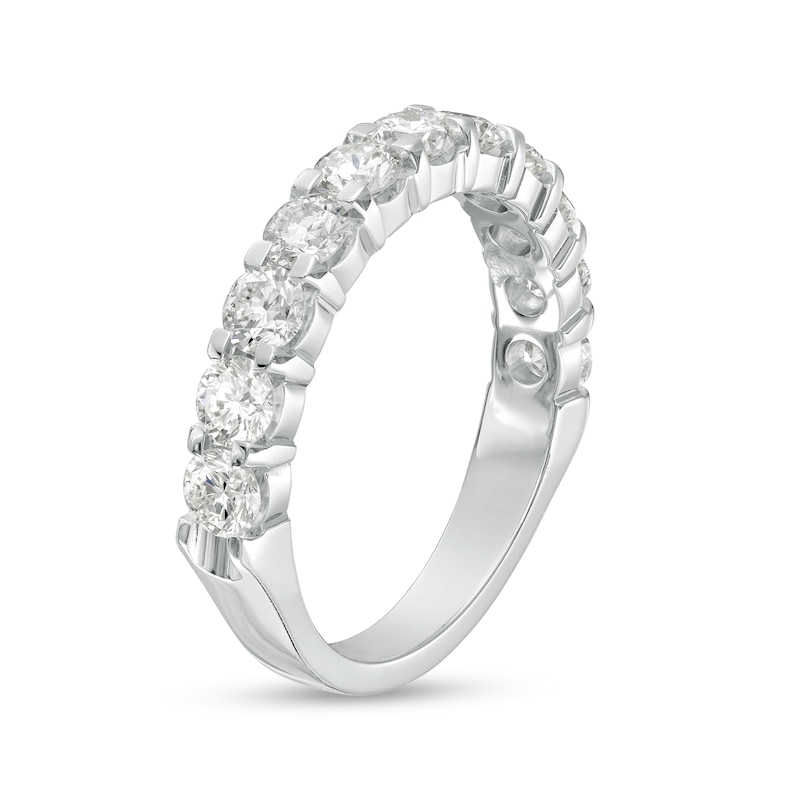 1 CT. T.W. Certified Lab-Created Diamond Eleven Stone Anniversary Band in 14K White Gold (F/VS2)