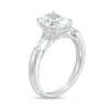 Thumbnail Image 2 of 2-3/4 CT. T.W. Certified Oval Lab-Grown Diamond Three Stone Engagement Ring in 14K White Gold (F/VS2)