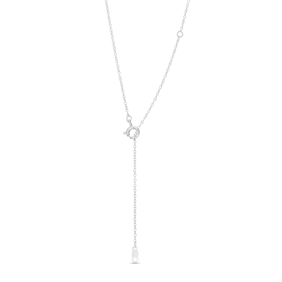 Garnet and Diamond Accent Frame Pendant in 10K White Gold