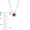 Thumbnail Image 4 of Garnet and Diamond Accent Frame Pendant in 10K White Gold