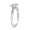 Thumbnail Image 2 of Enchanted Disney Elsa 3/4 CT. T.W. Diamond Snowflake Frame Split Shank Engagement Ring in 14K White Gold
