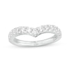 Thumbnail Image 1 of 3/4 CT. T.W. Certified Lab-Grown Diamond Chevron Contour Wedding Band in 14K White Gold (F/VS2)