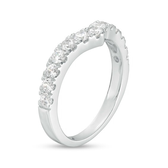 3/4 CT. T.w. Certified Lab-Grown Diamond Chevron Contour Wedding Band in 14K White Gold (F/Vs2)