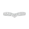 Thumbnail Image 3 of 3/4 CT. T.W. Certified Lab-Grown Diamond Chevron Contour Wedding Band in 14K White Gold (F/VS2)