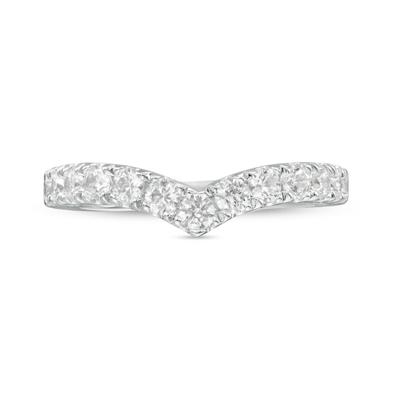 3/4 CT. T.w. Certified Lab-Grown Diamond Chevron Contour Wedding Band in 14K White Gold (F/Vs2)