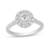 Thumbnail Image 1 of Enchanted Disney Majestic Princess 1 CT. T.W. Diamond Floral Frame Engagement Ring in 14K White Gold